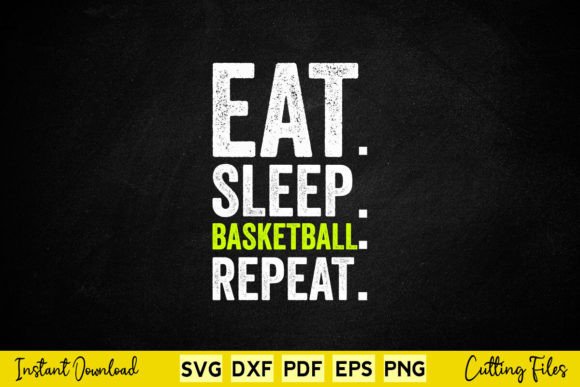Eat Sleep Basketball Repeat Player Funny Graphics