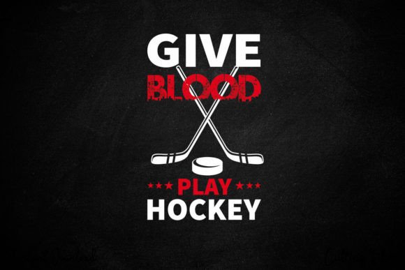 Free Give Blood Lay Hockey Svg Cut File for Crafts and Graphics
