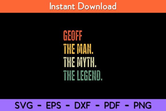Geoff the Man the Myth the Legend Funny Embroidery Review