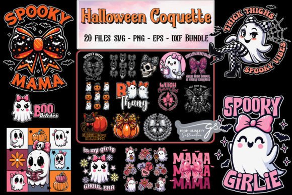 Halloween Coquette SVG Bundle Graphics for Crafts