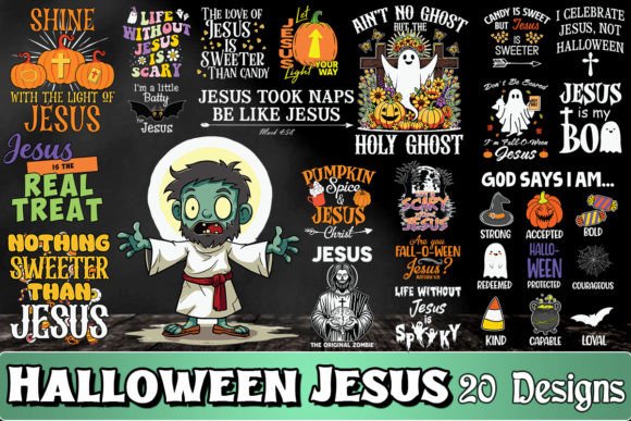Halloween Jesus SVG Bundle Graphics for Crafts