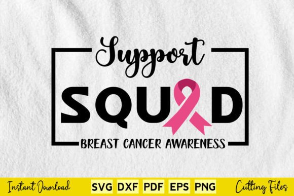 Support Squad Breast Cancer Support Graphics for Modern Content